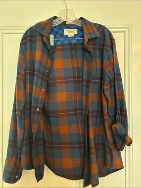 Soft Original Penguin Blue and Black Plaid Shirt